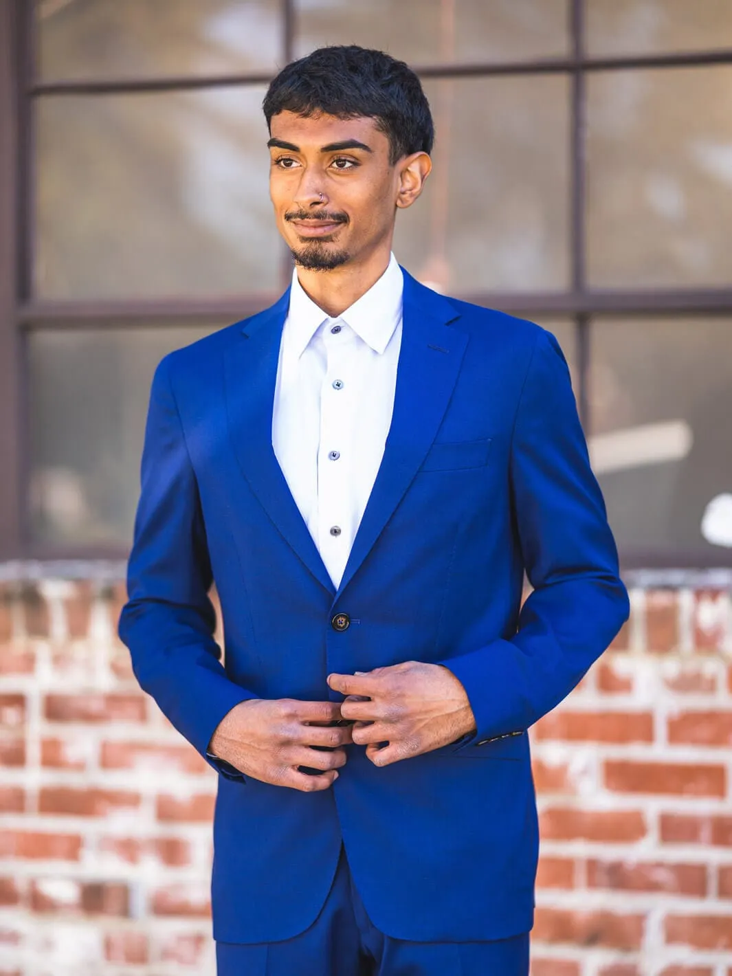 French Blue Travel Suit