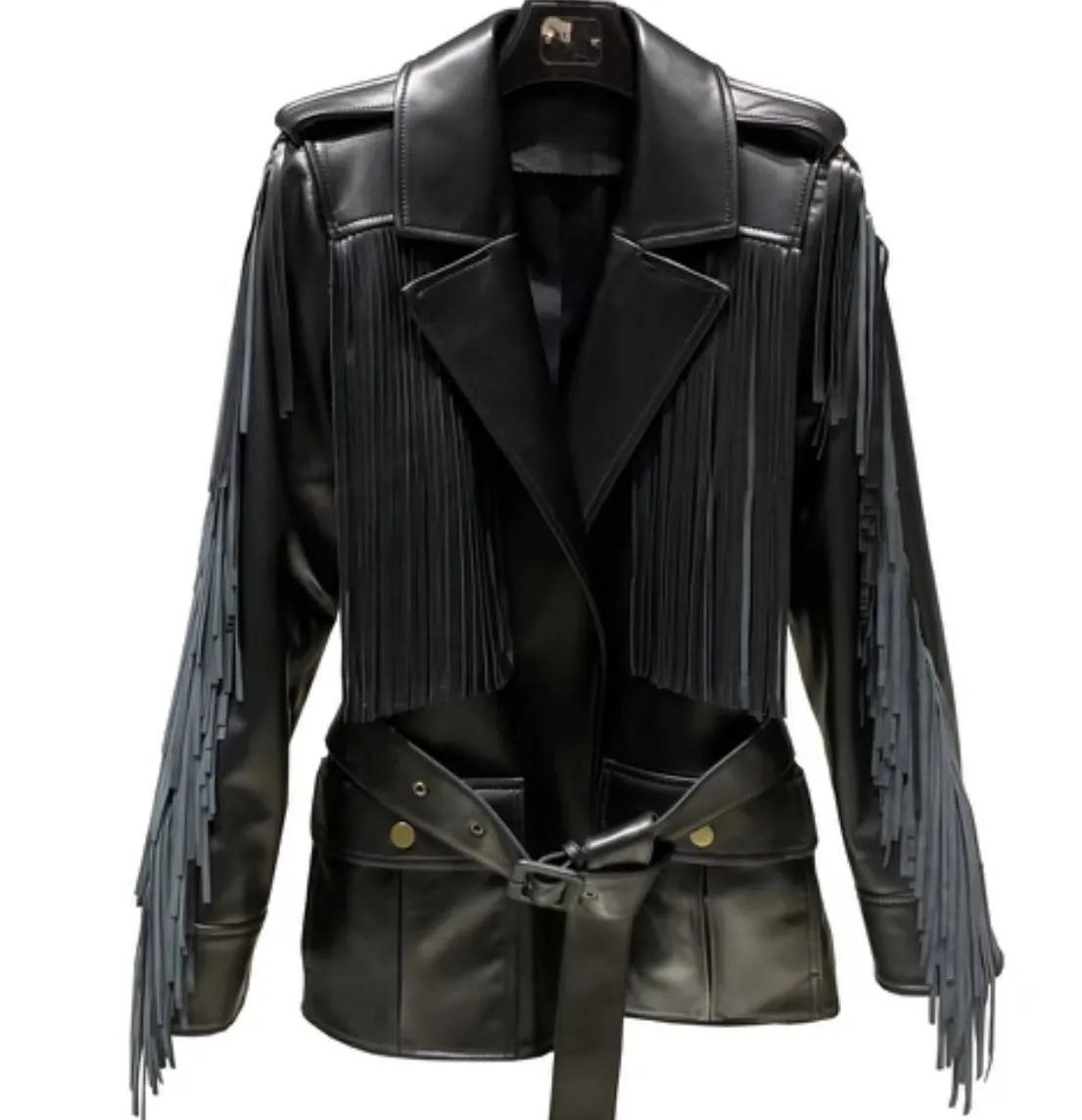 Fringe Leather Jacket