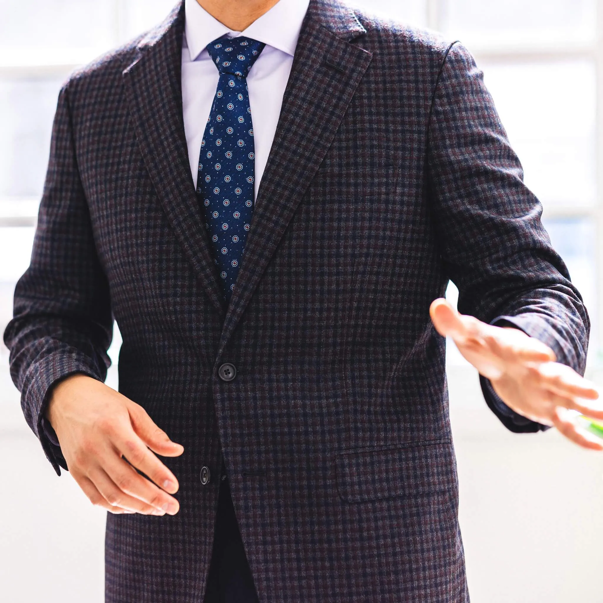 Grey Gun Check Sport Coat