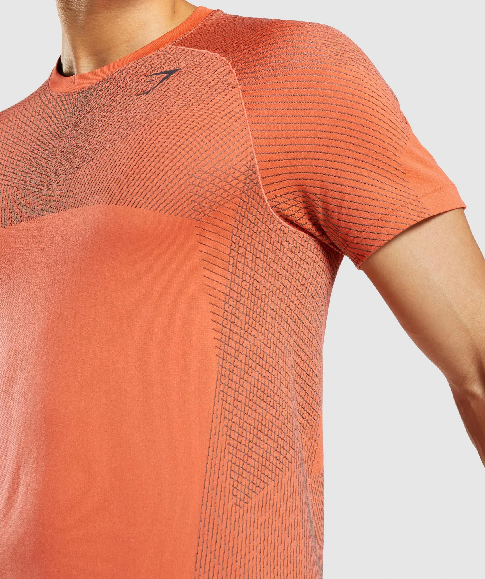 Gymshark Apex Seamless T-Shirt - Papaya Orange/Onyx Grey