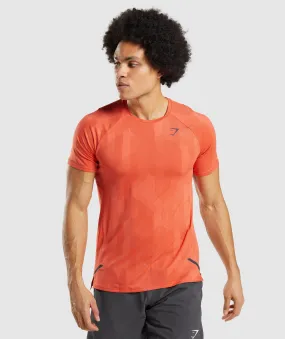 High-Performance Gymshark Apex T-Shirt in Vibrant Spicy Orange and Papaya Orange Colors