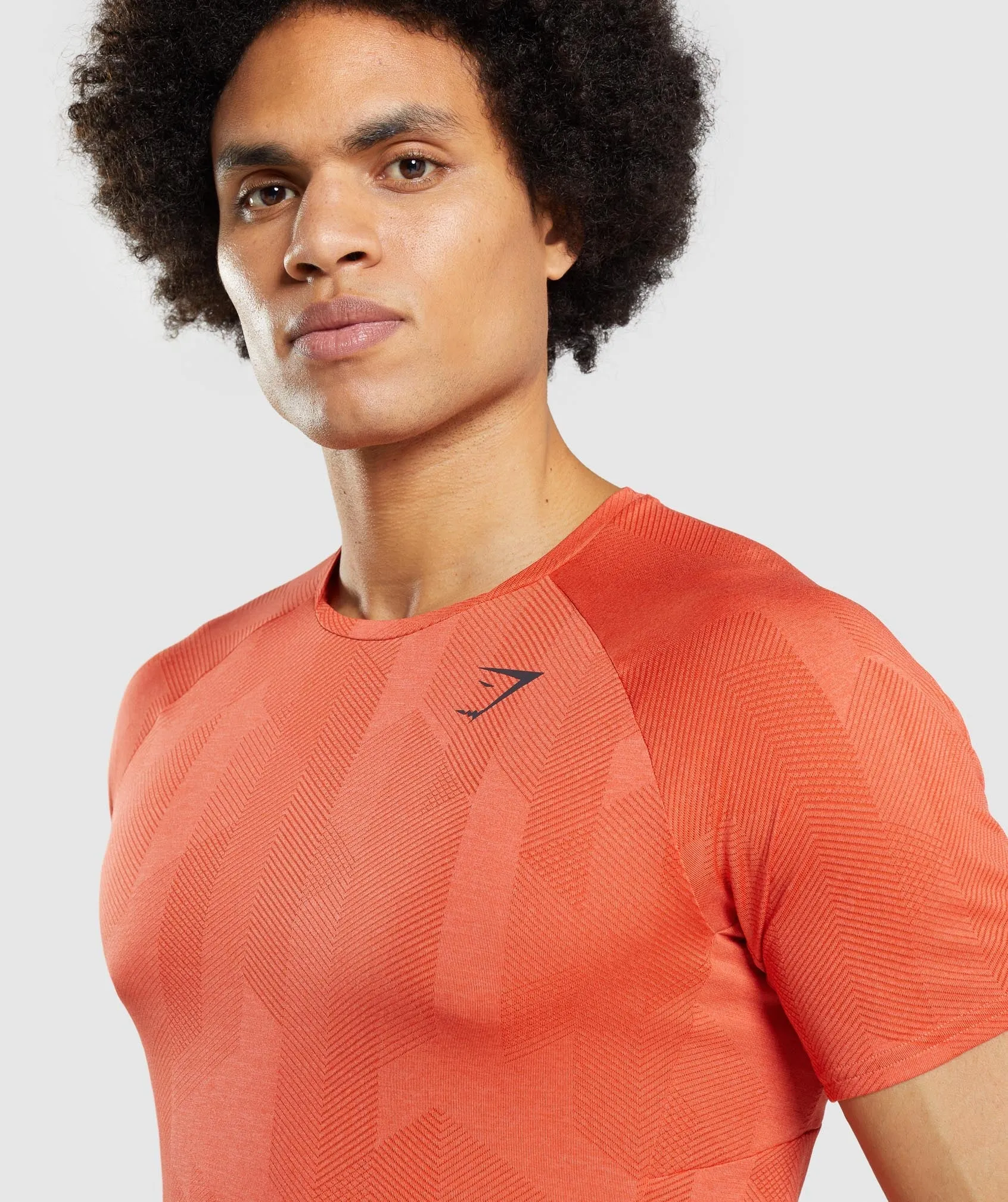 High-Performance Gymshark Apex T-Shirt in Vibrant Spicy Orange and Papaya Orange Colors