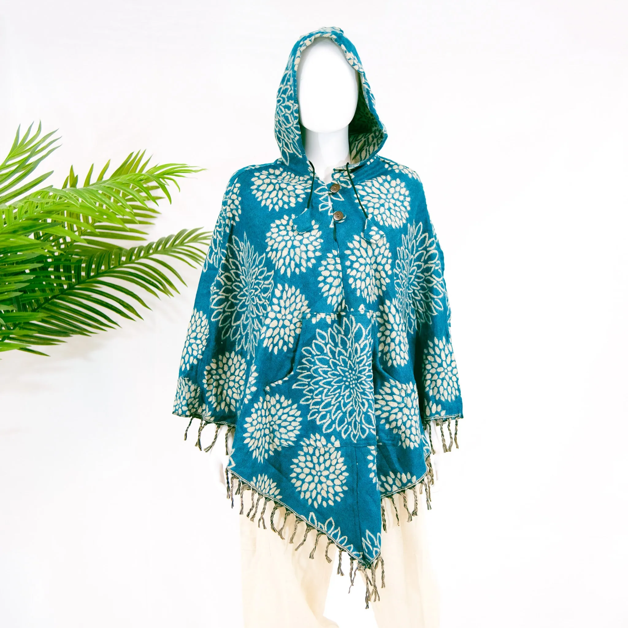 Handloomed Wool Blend Winter Ponchos