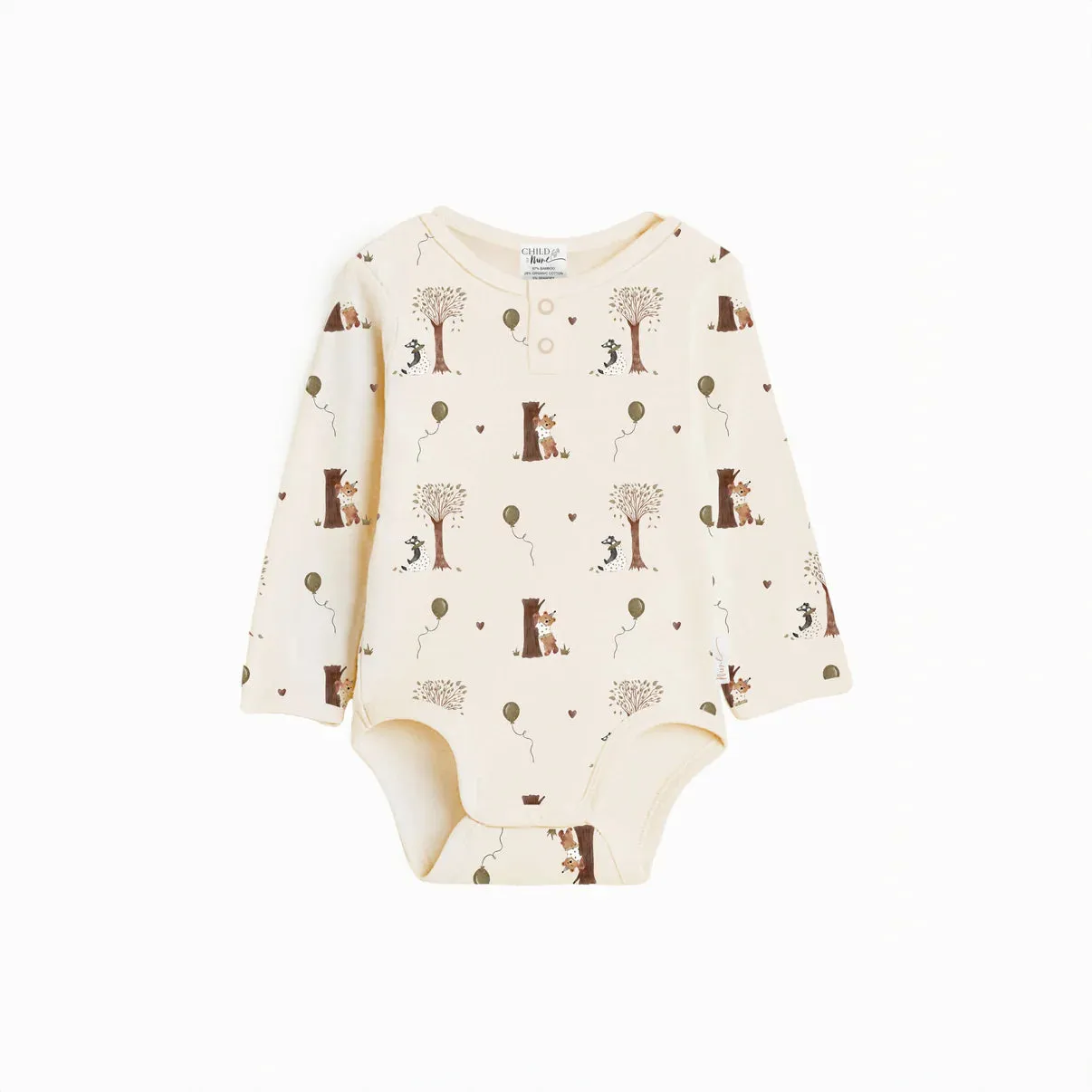 Henley Bodysuit - Autumn Bears