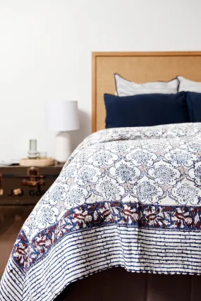 Kantha Quilt Winter Garden