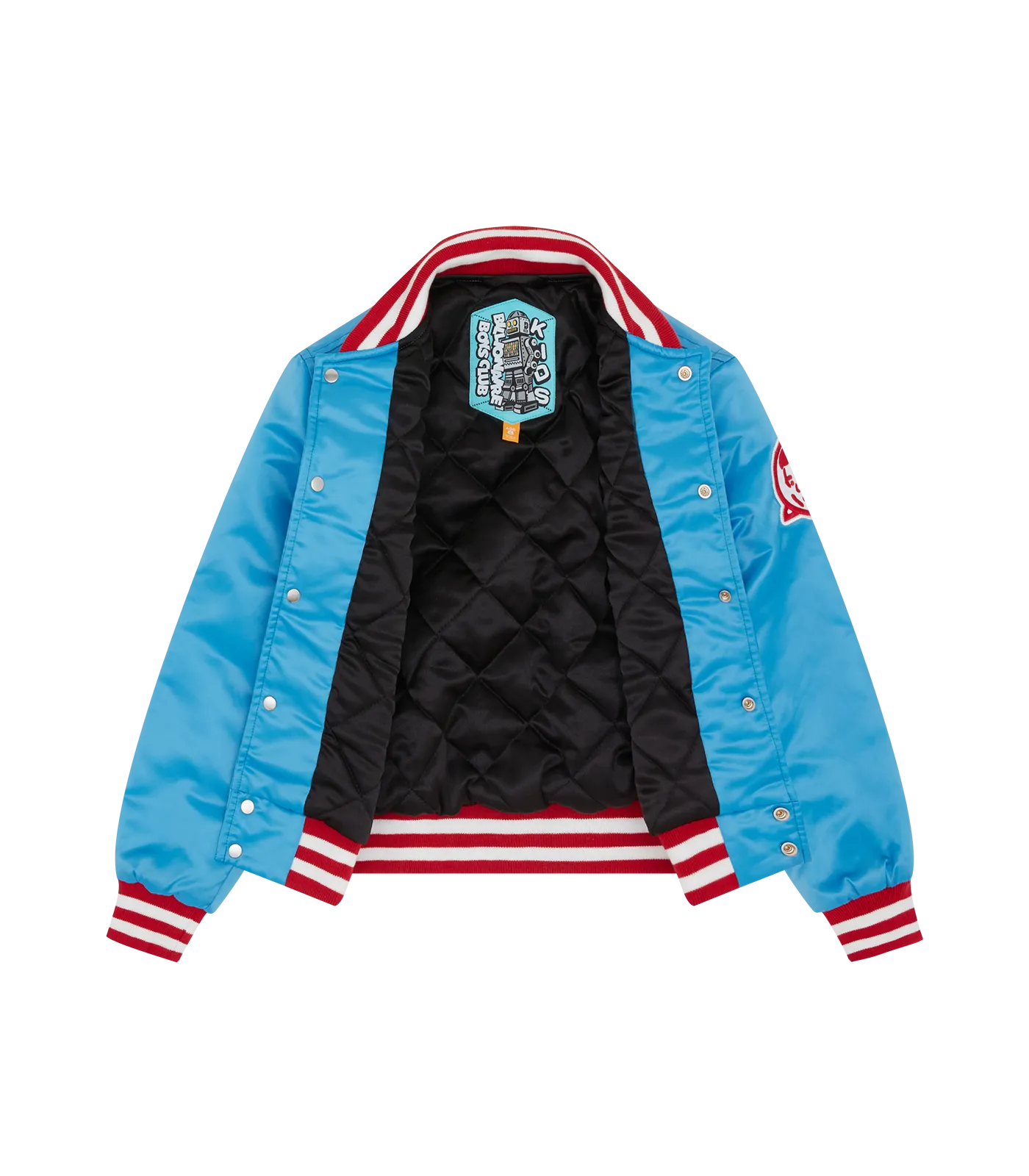 KIDS SATIN BOMBER JACKET - BLUE