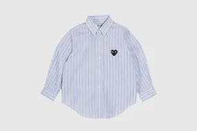 KIDS STRIPED L/S BUTTON DOWN