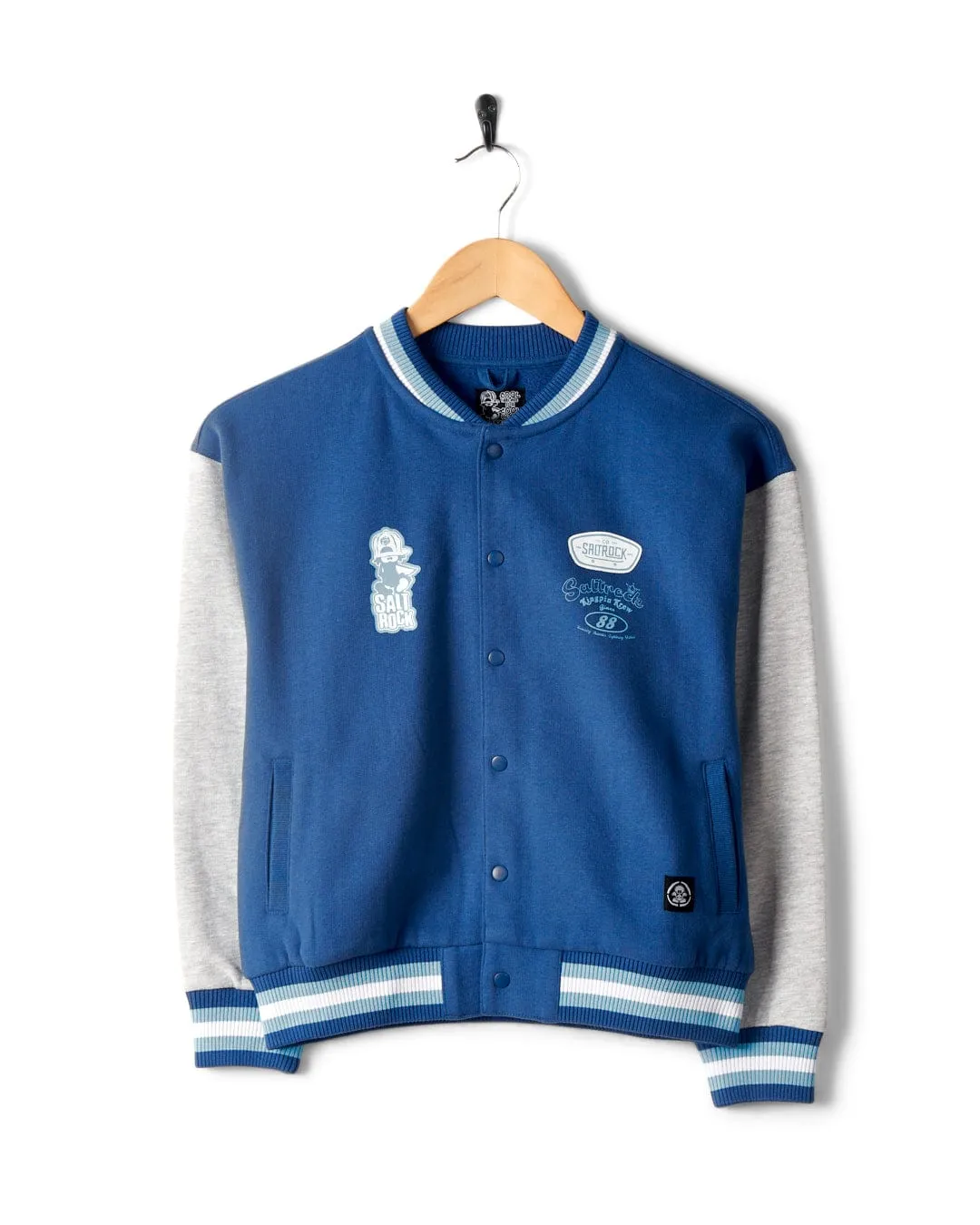 Krew - Recycled Kids Varsity Bomber Jacket - Blue