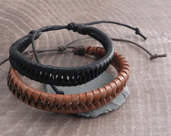 Leather Woven Leather Bracelet