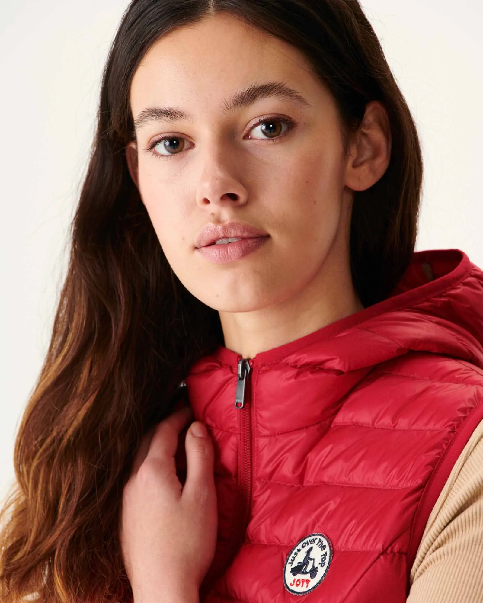 Light sleeveless down jacket Red Mali