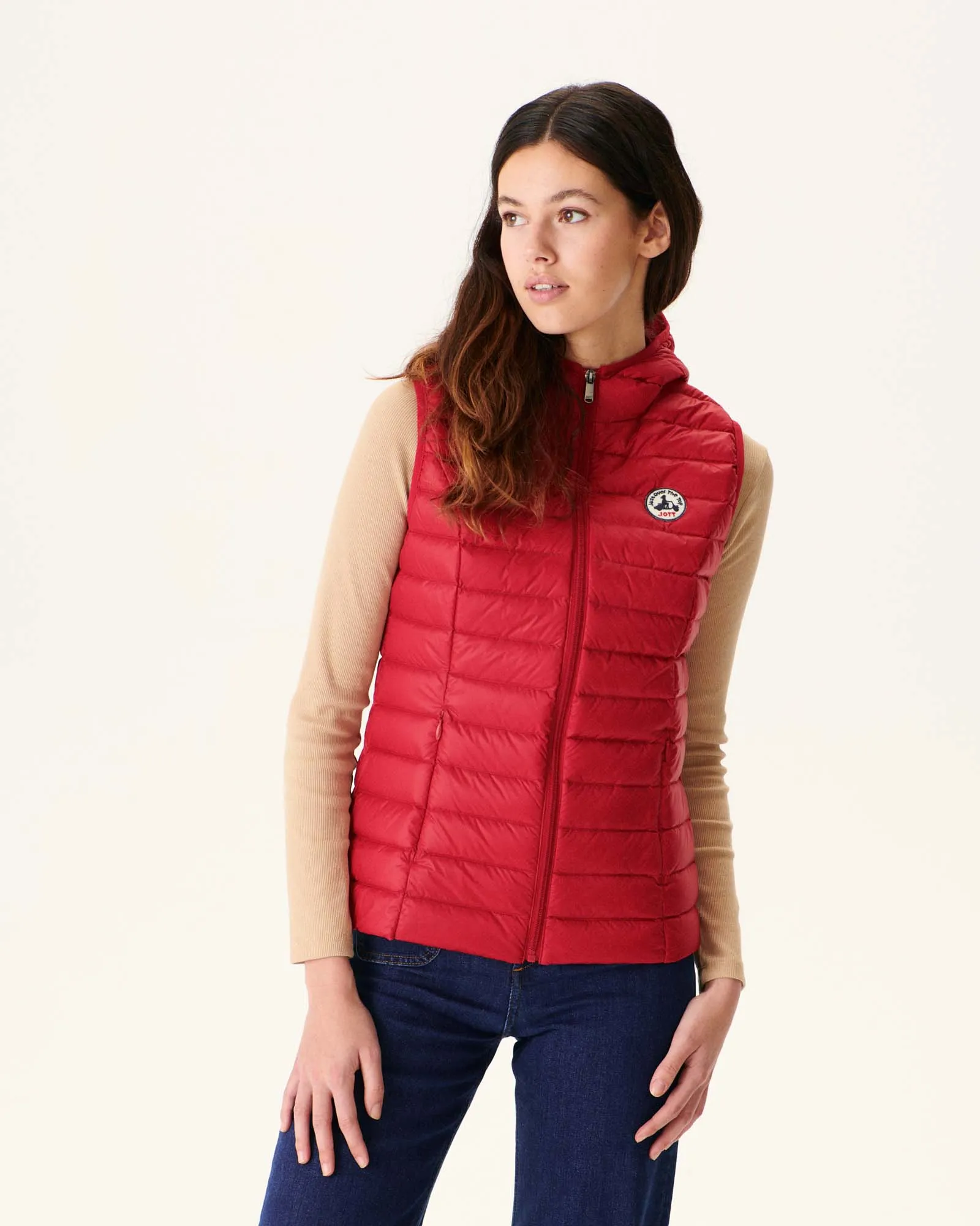 Light sleeveless down jacket Red Mali