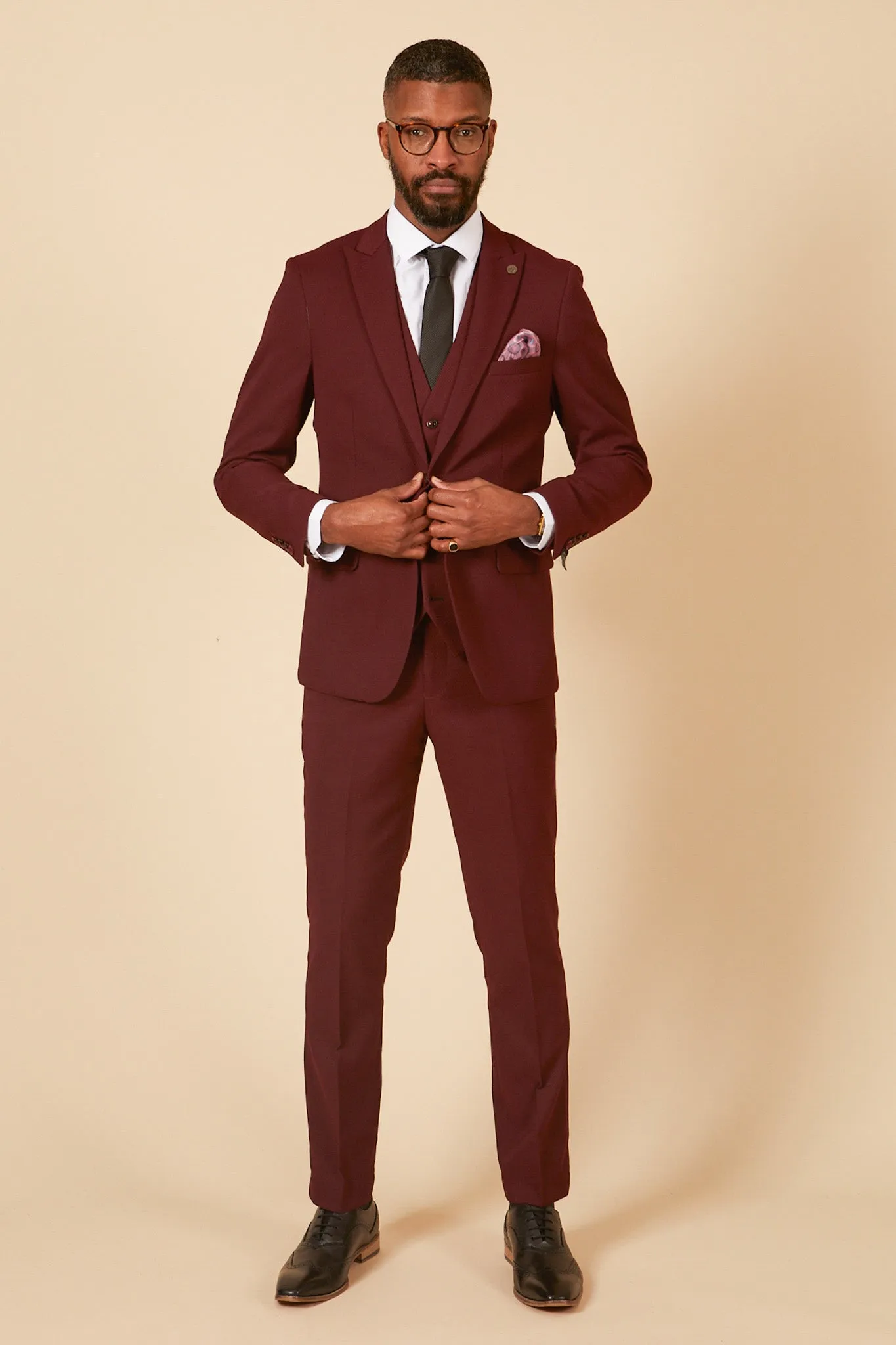 MAX - Wine Three Piece Suit