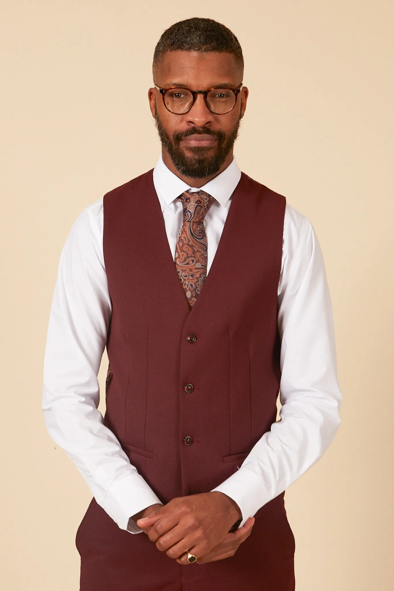 MAX - Wine Three Piece Suit