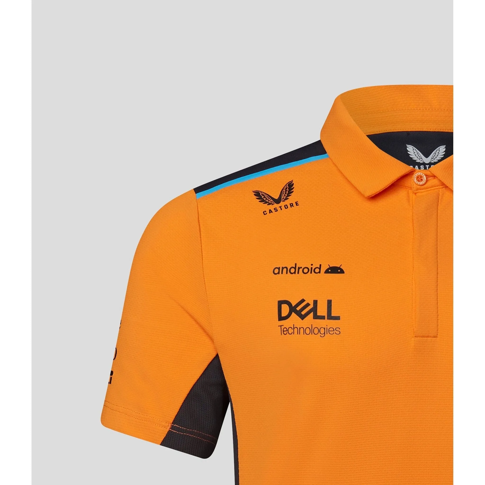 McLaren F1 Men's 2023 Team Replica Polo Shirt - Papaya