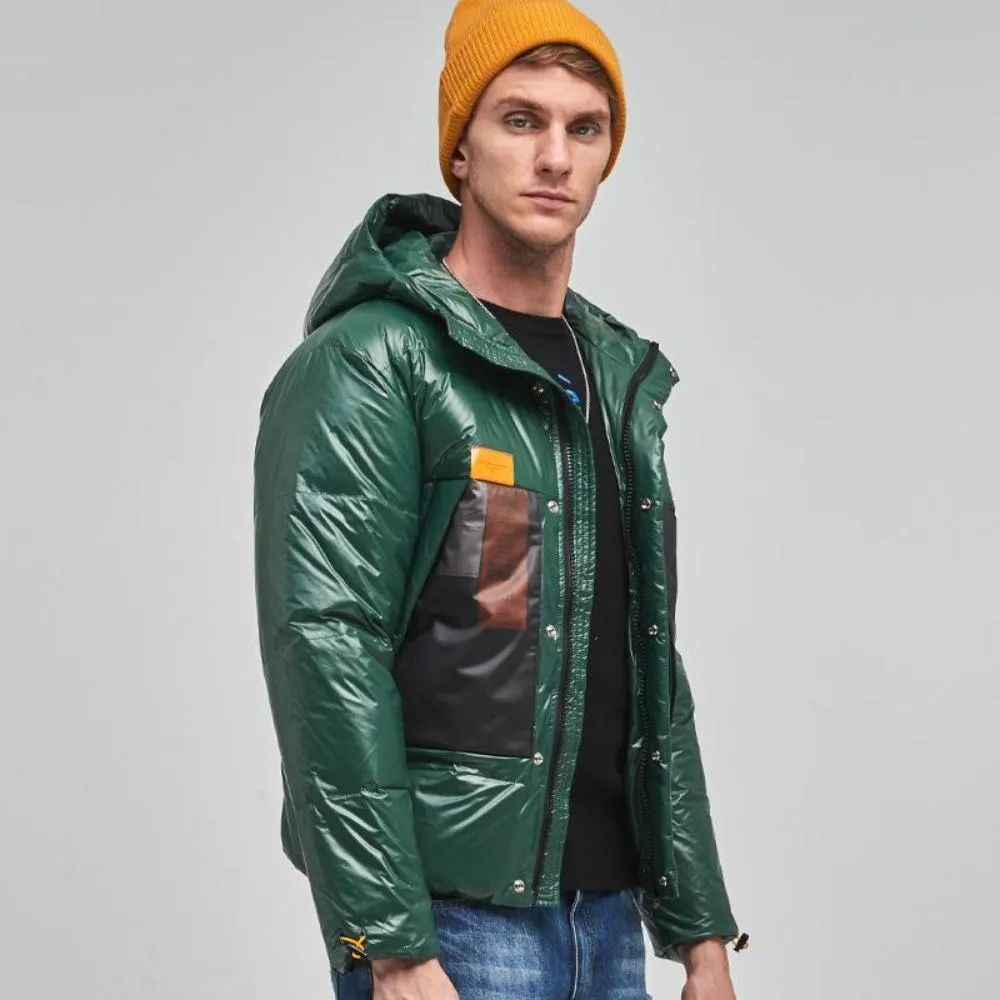 Men's Collision Color Puffer Down Jacket