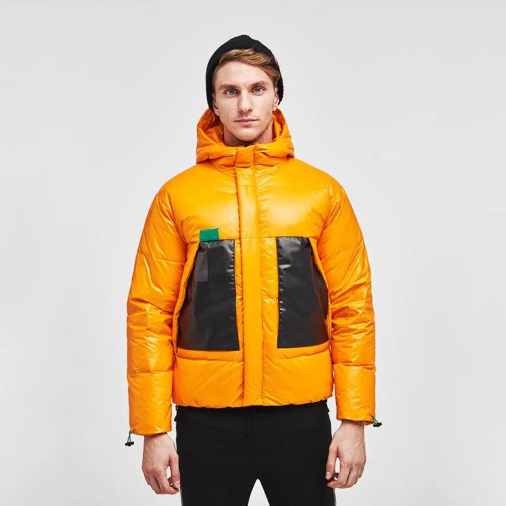 Men's Collision Color Puffer Down Jacket