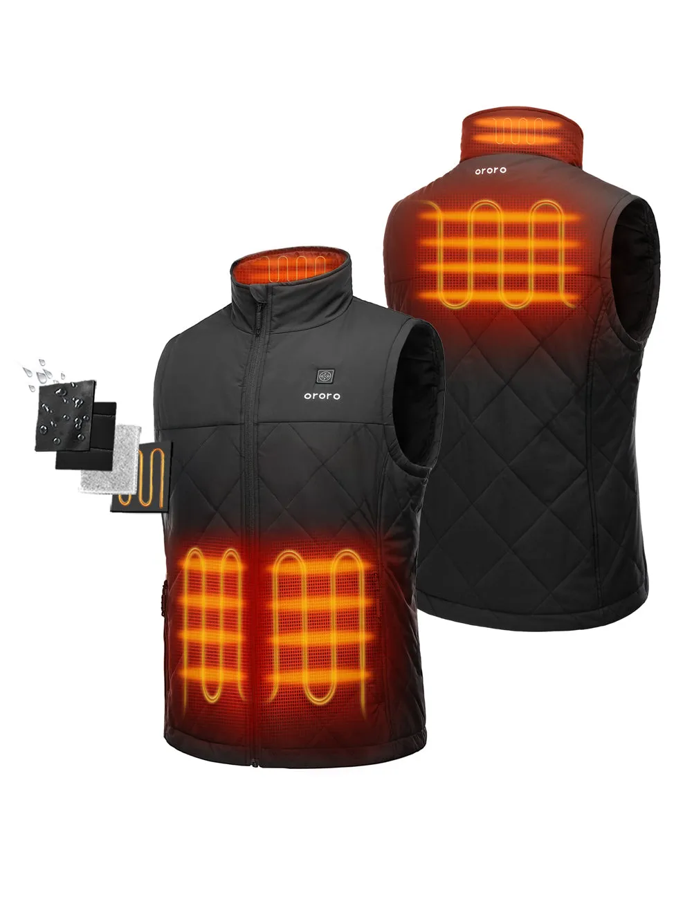 Mens Heated Quilted Vest for Outdoor Warmth and Comfort