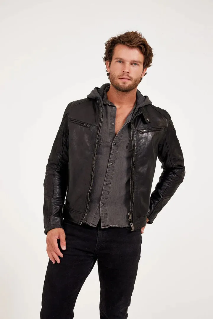 Men's Mauritius | Biko Leather Jacket | Black