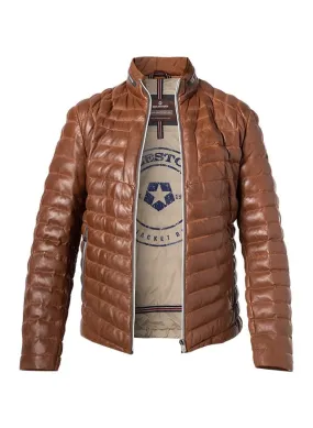 MS Malik Cognac Leather Jacket for Men