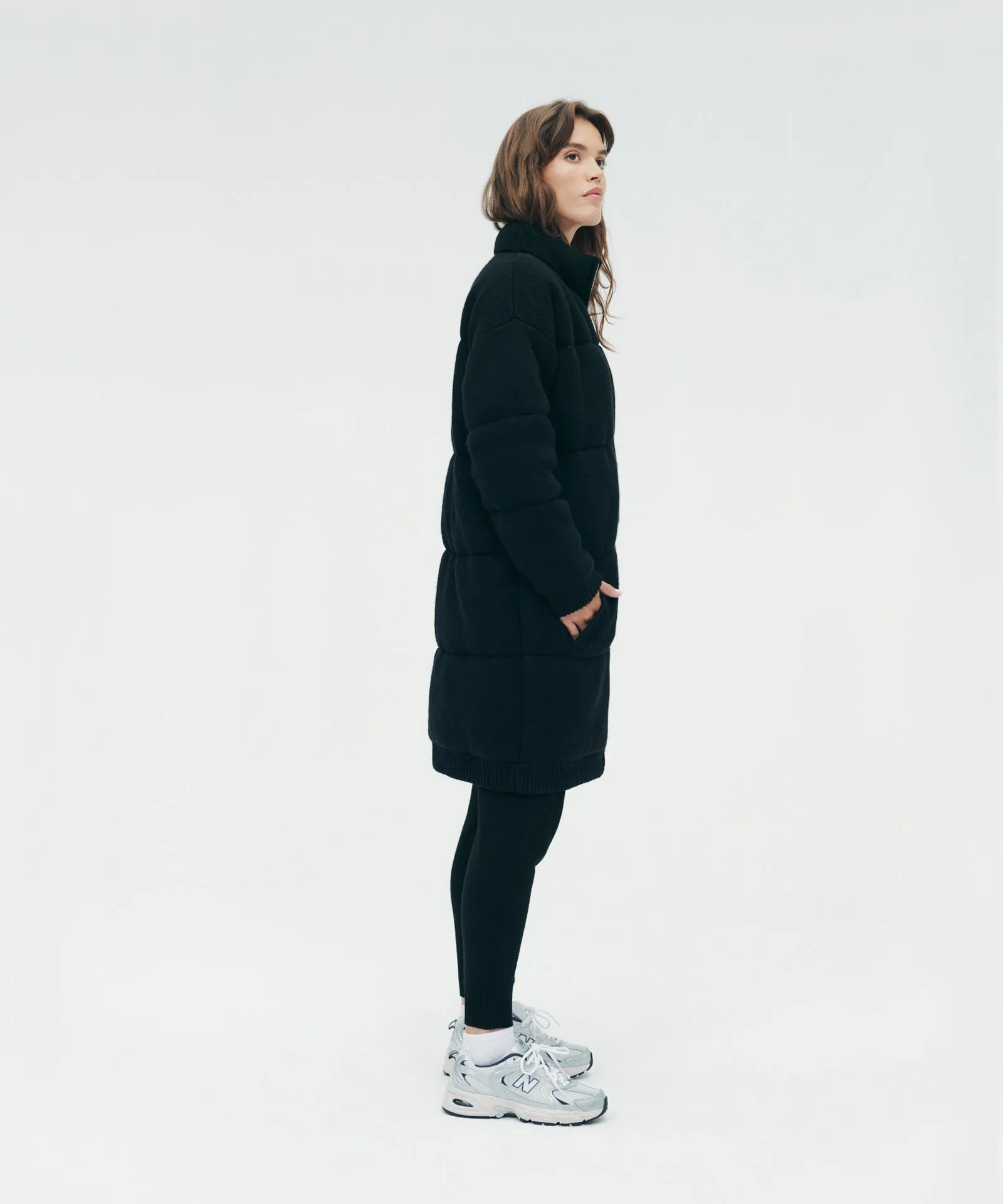 Merino Cashmere Long Puffer Coat