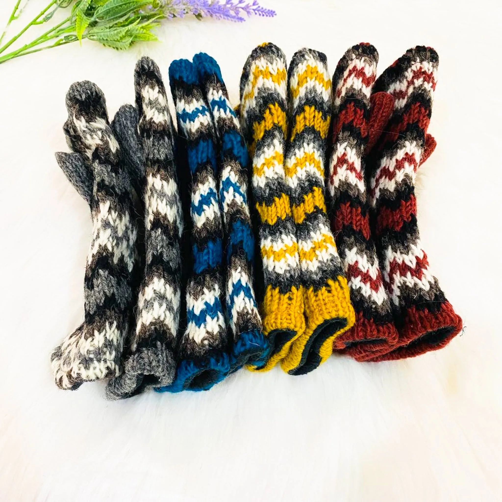 Merino Wool Winter Crochet  Handwarmers