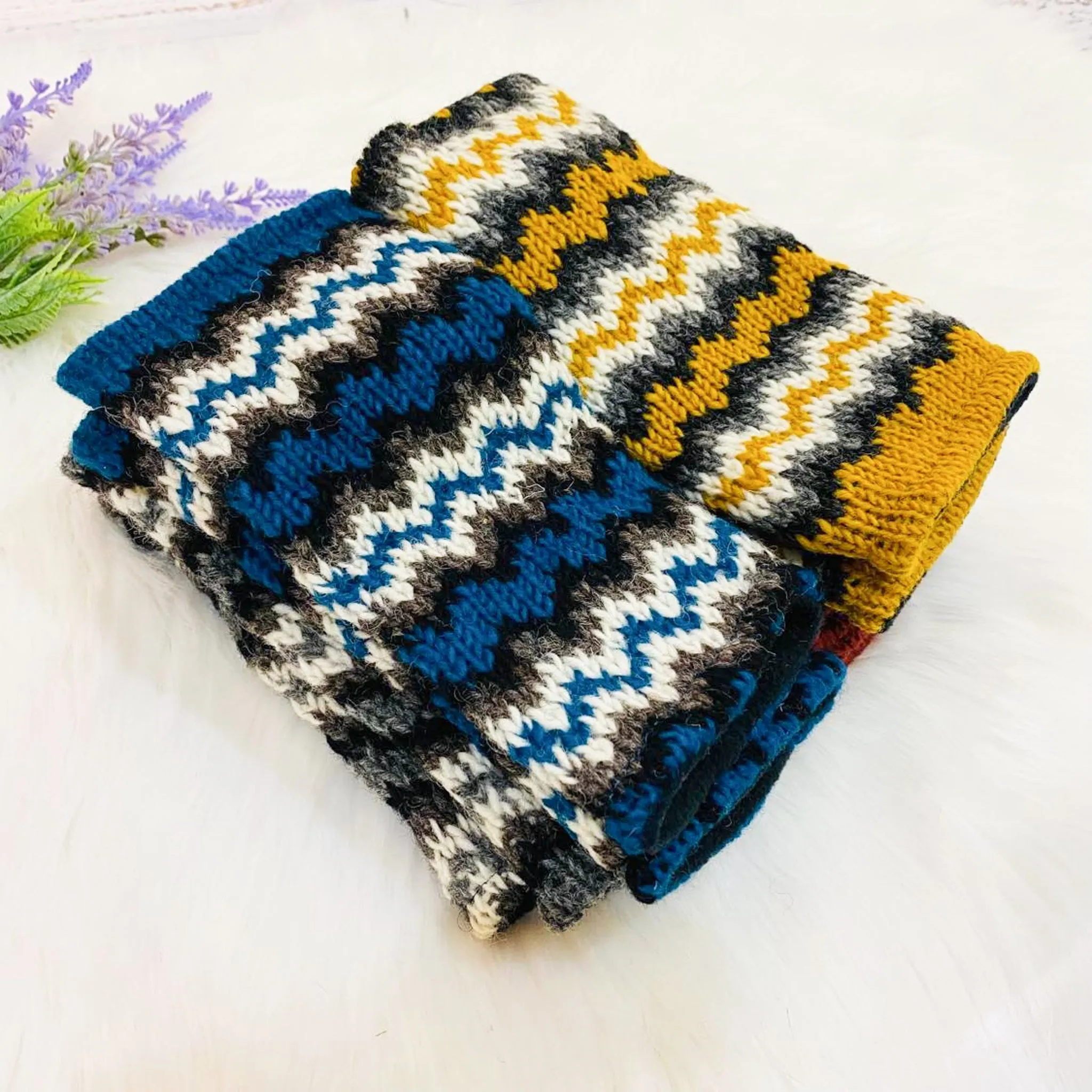 Merino Wool Winter Crochet  Handwarmers