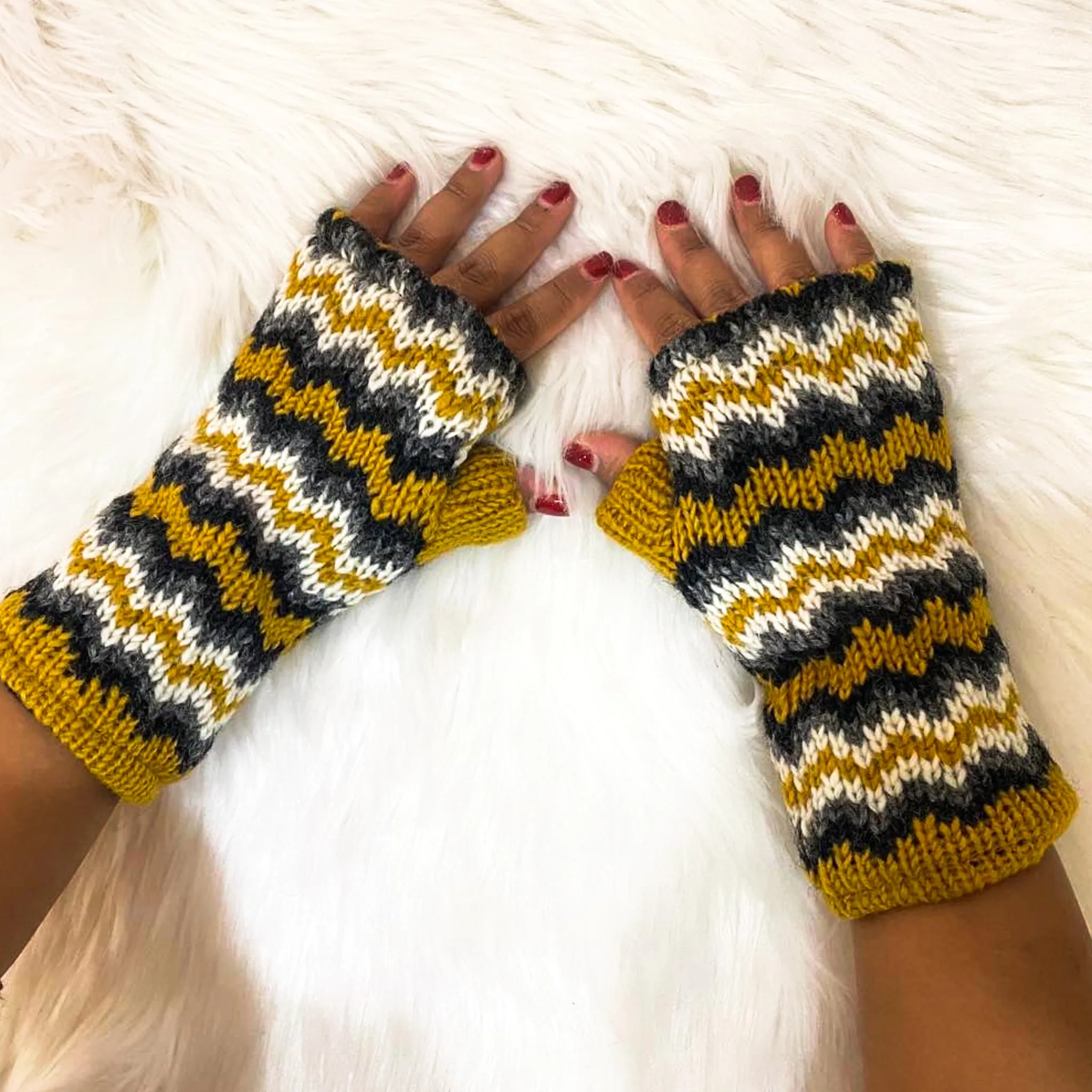 Merino Wool Winter Crochet  Handwarmers