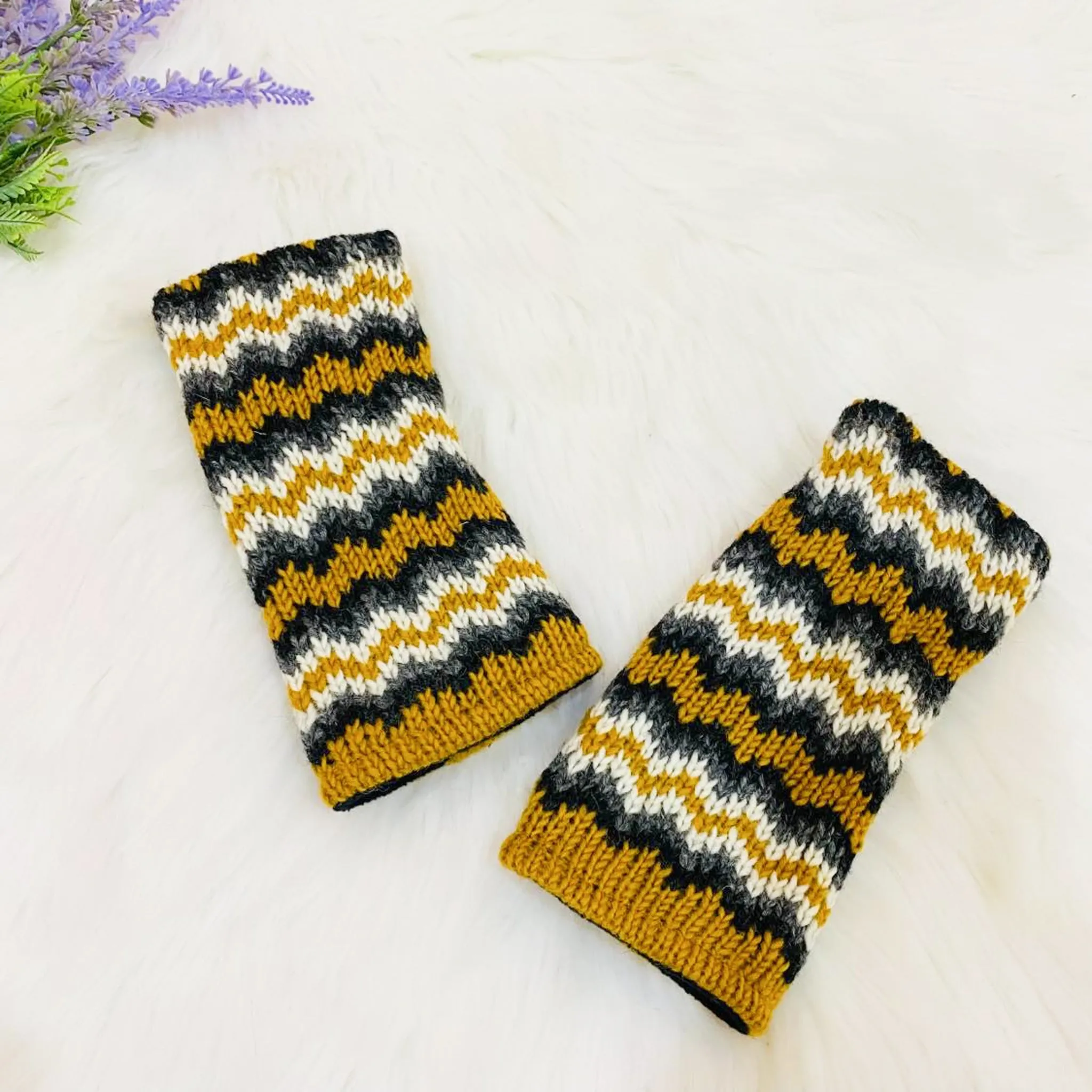 Merino Wool Winter Crochet  Handwarmers