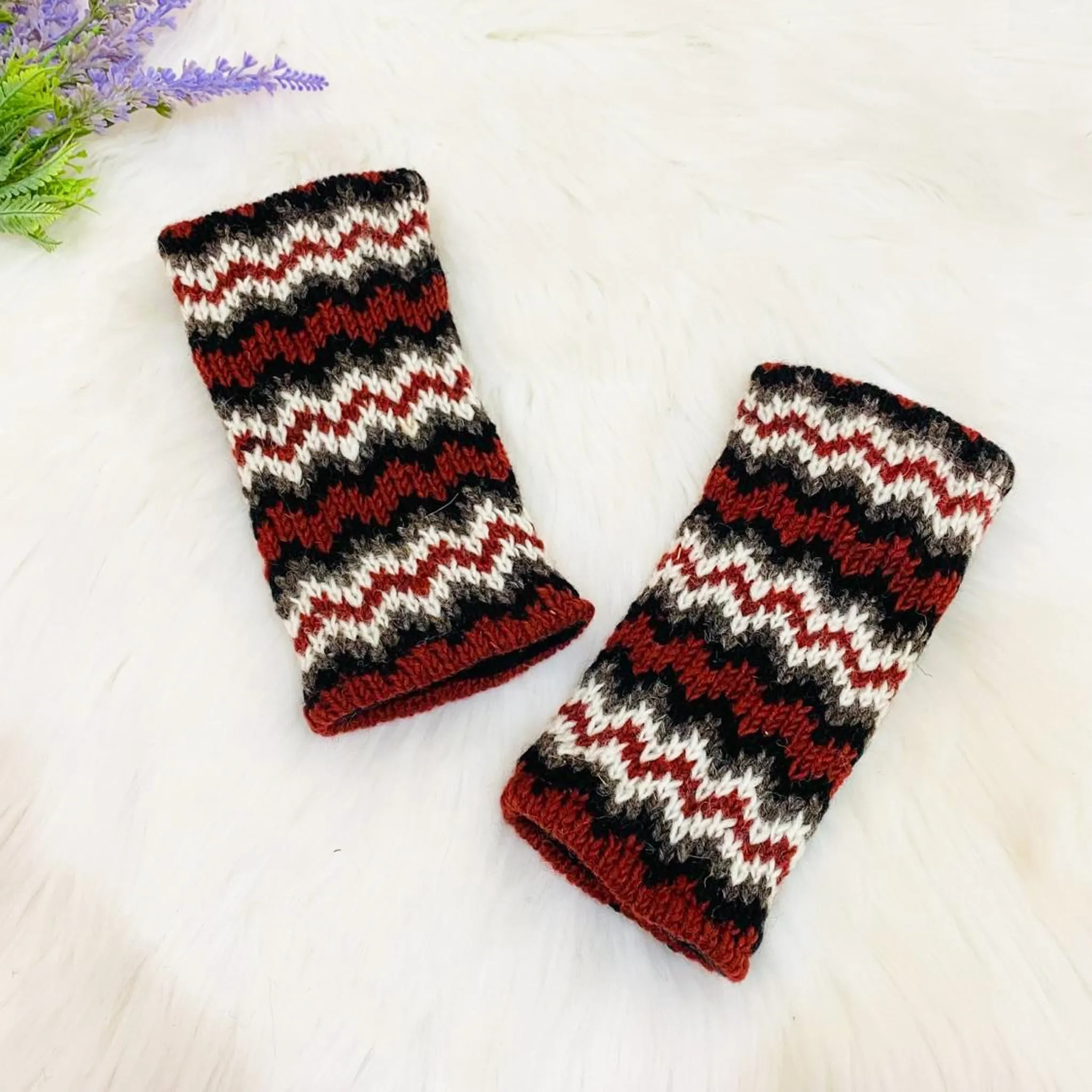 Merino Wool Winter Crochet  Handwarmers