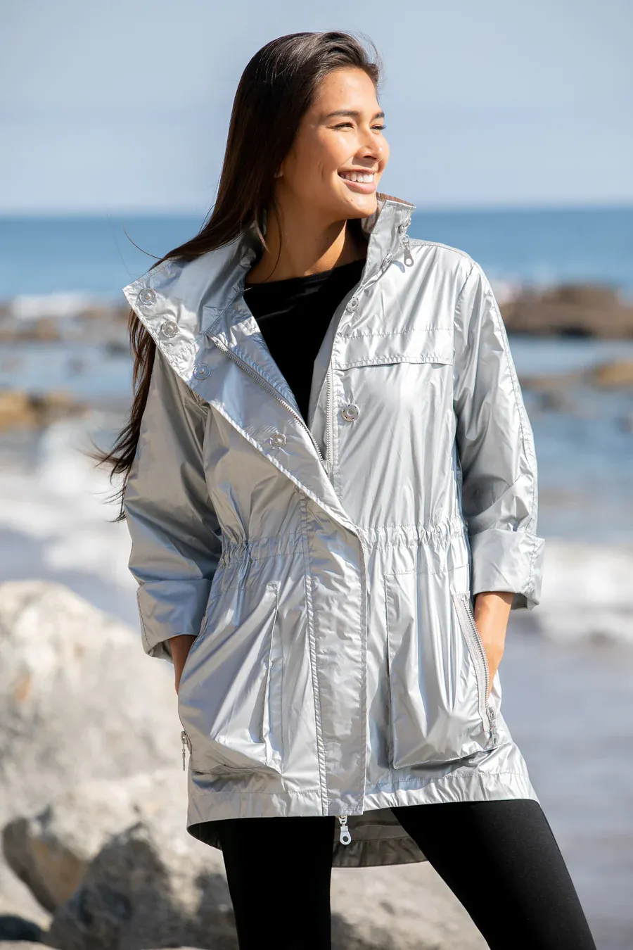 Metallic Rain Jacket