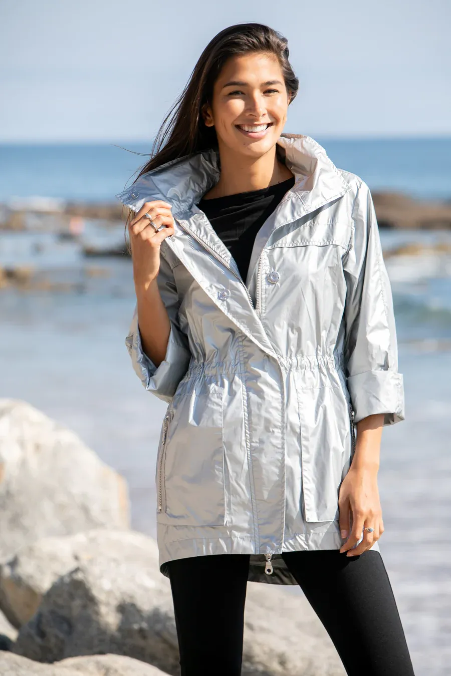 Metallic Rain Jacket