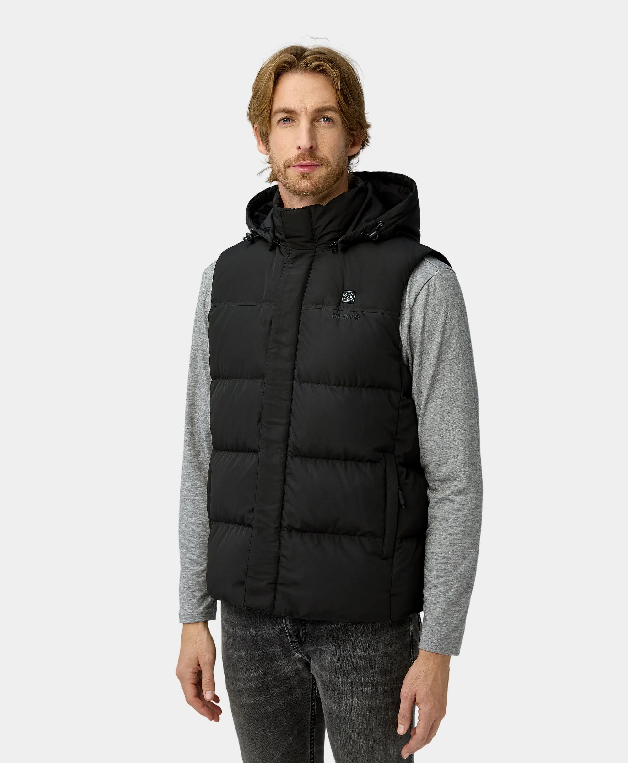 (Open-Box) Men's Heated Down Vest (Battery Set Not Included)