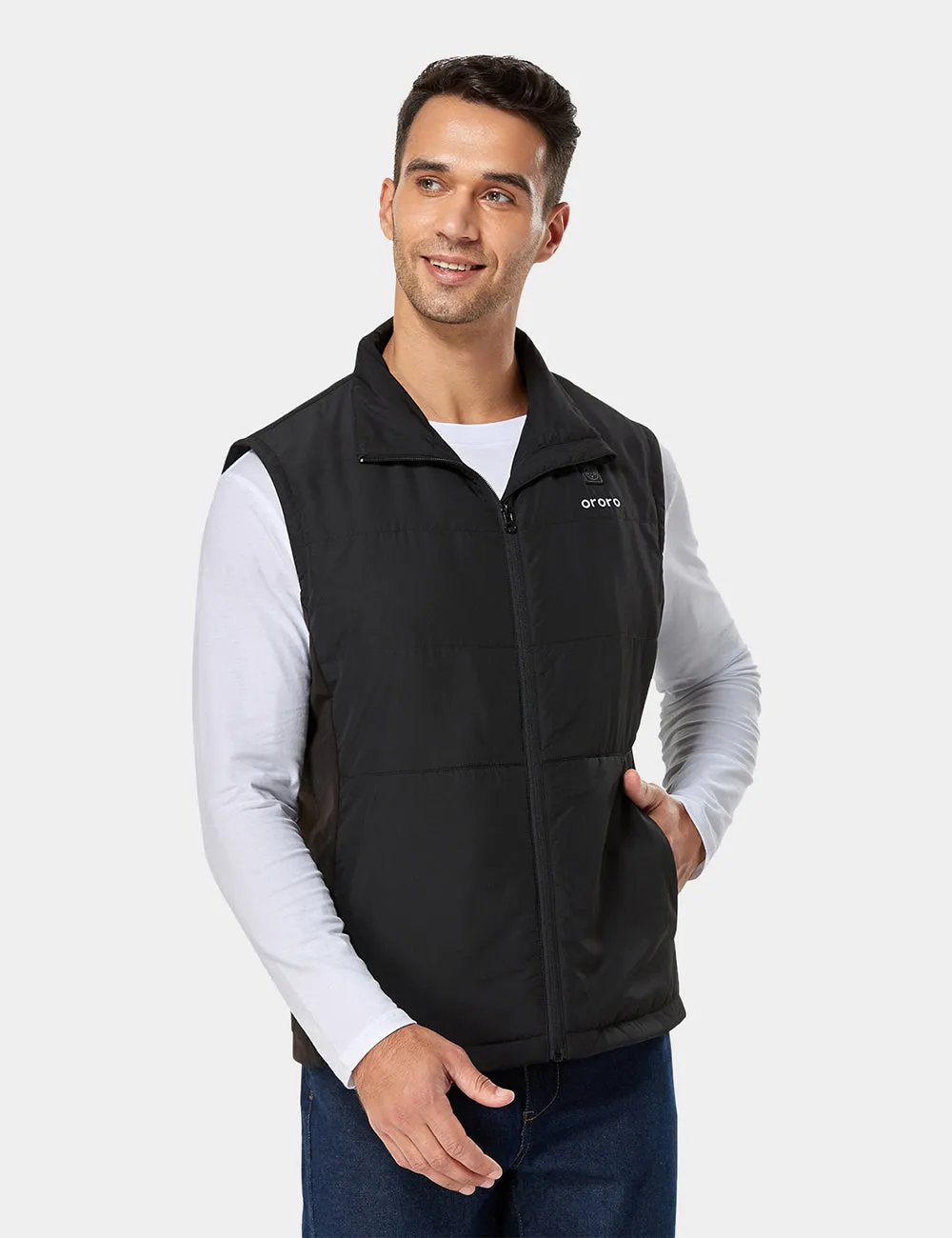 (Open-box) Men's Heated Golf Jacket with Zip-off Sleeves (Battery Set Not Included)