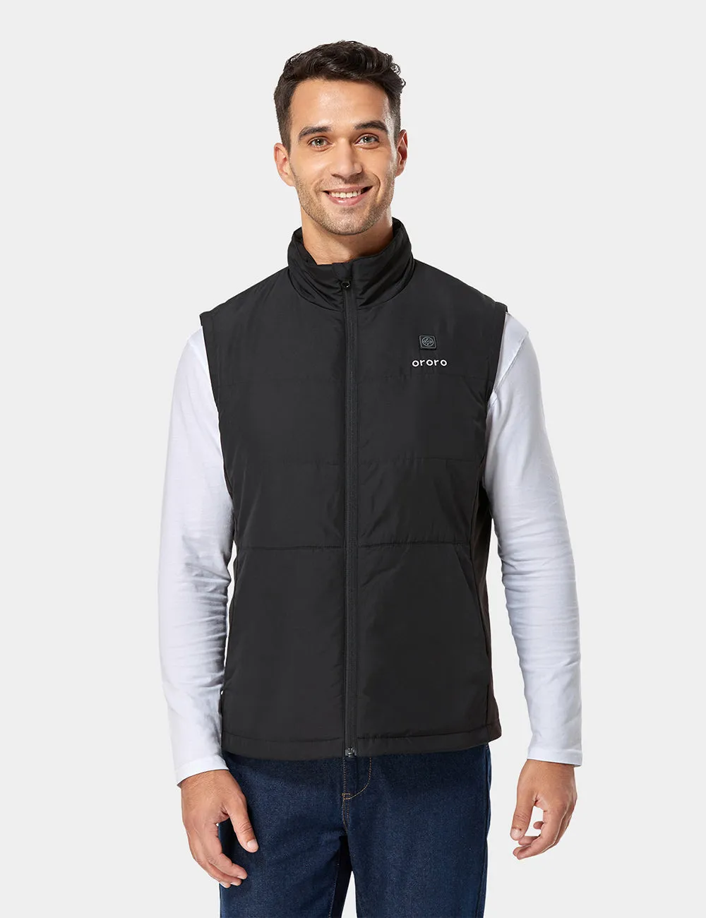 (Open-box) Men's Heated Golf Jacket with Zip-off Sleeves (Battery Set Not Included)