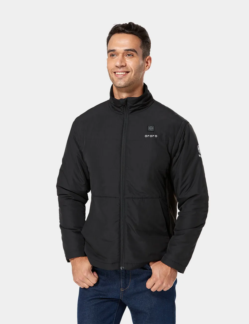 (Open-box) Men's Heated Golf Jacket with Zip-off Sleeves (Battery Set Not Included)