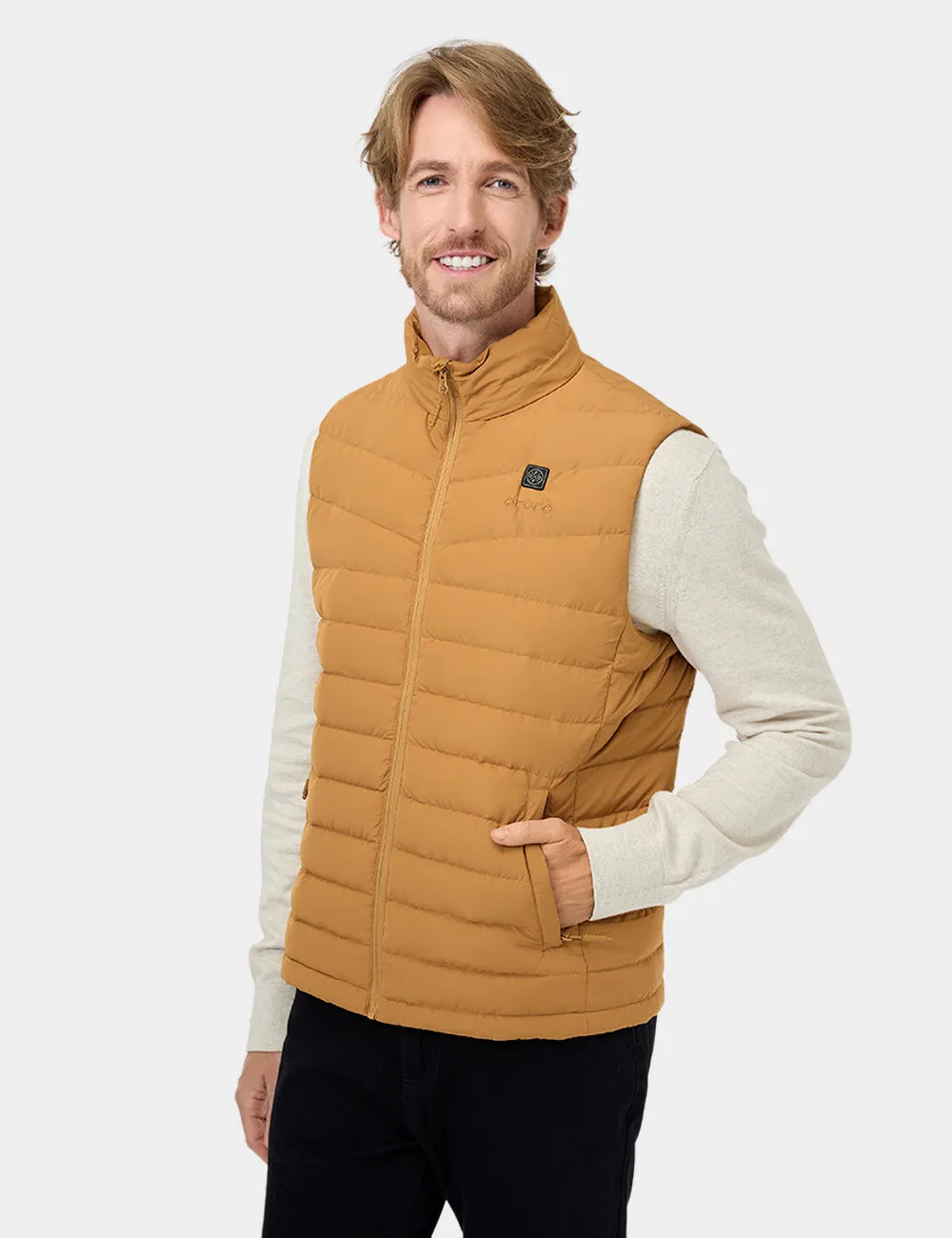 (Open-box) Men's Heated Lightweight Down Vest (Battery Set Not Included)