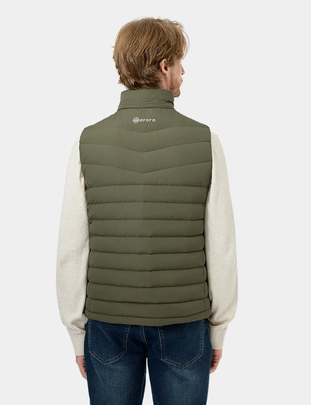 (Open-box) Men's Heated Lightweight Down Vest (Battery Set Not Included)