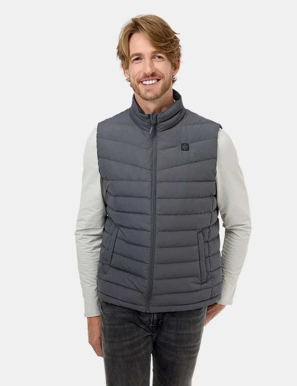 (Open-box) Men's Heated Lightweight Down Vest (Battery Set Not Included)