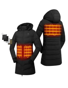 (Open-box) Women's Heated Puffer Parka Jacket (Battery Set Not Included)