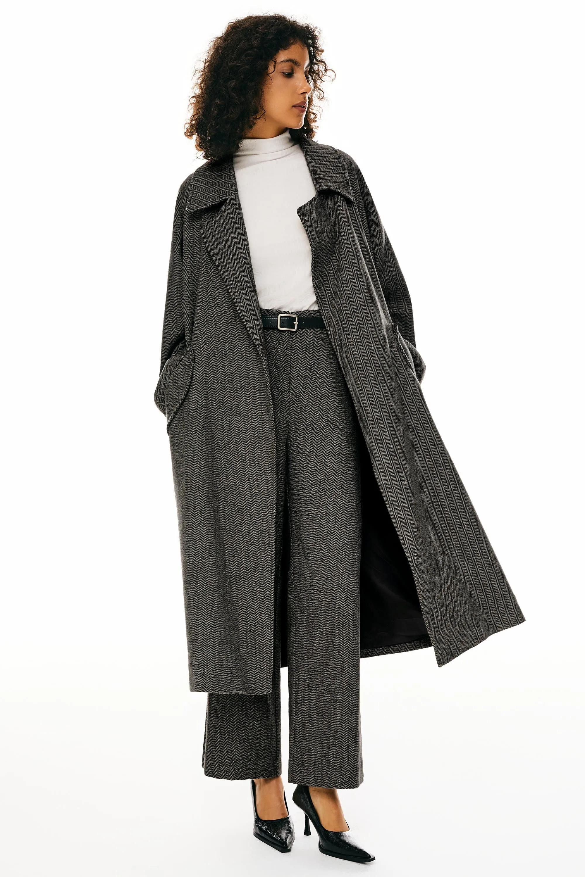 Oversized Long Pea Coat