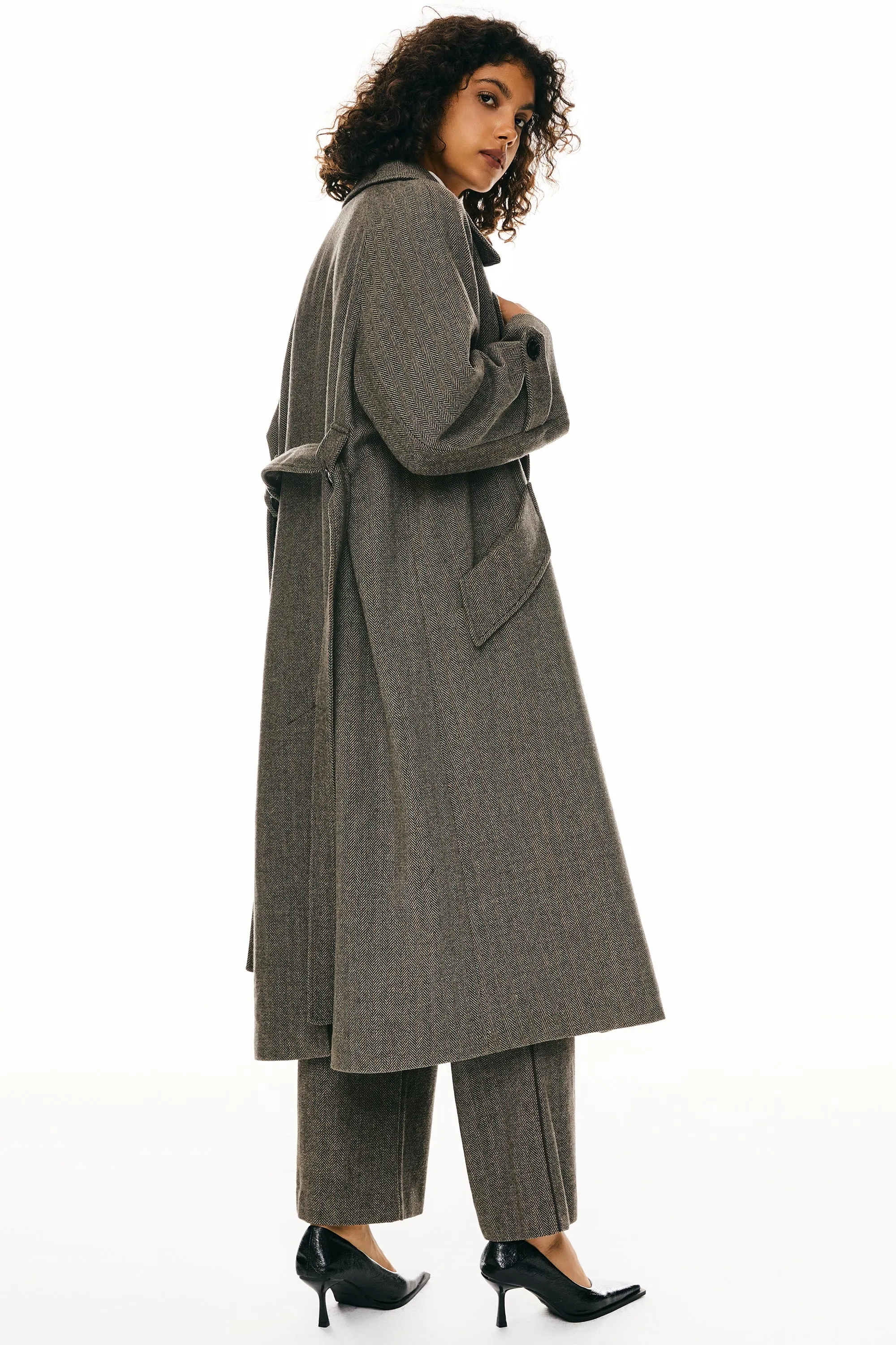 Oversized Long Pea Coat