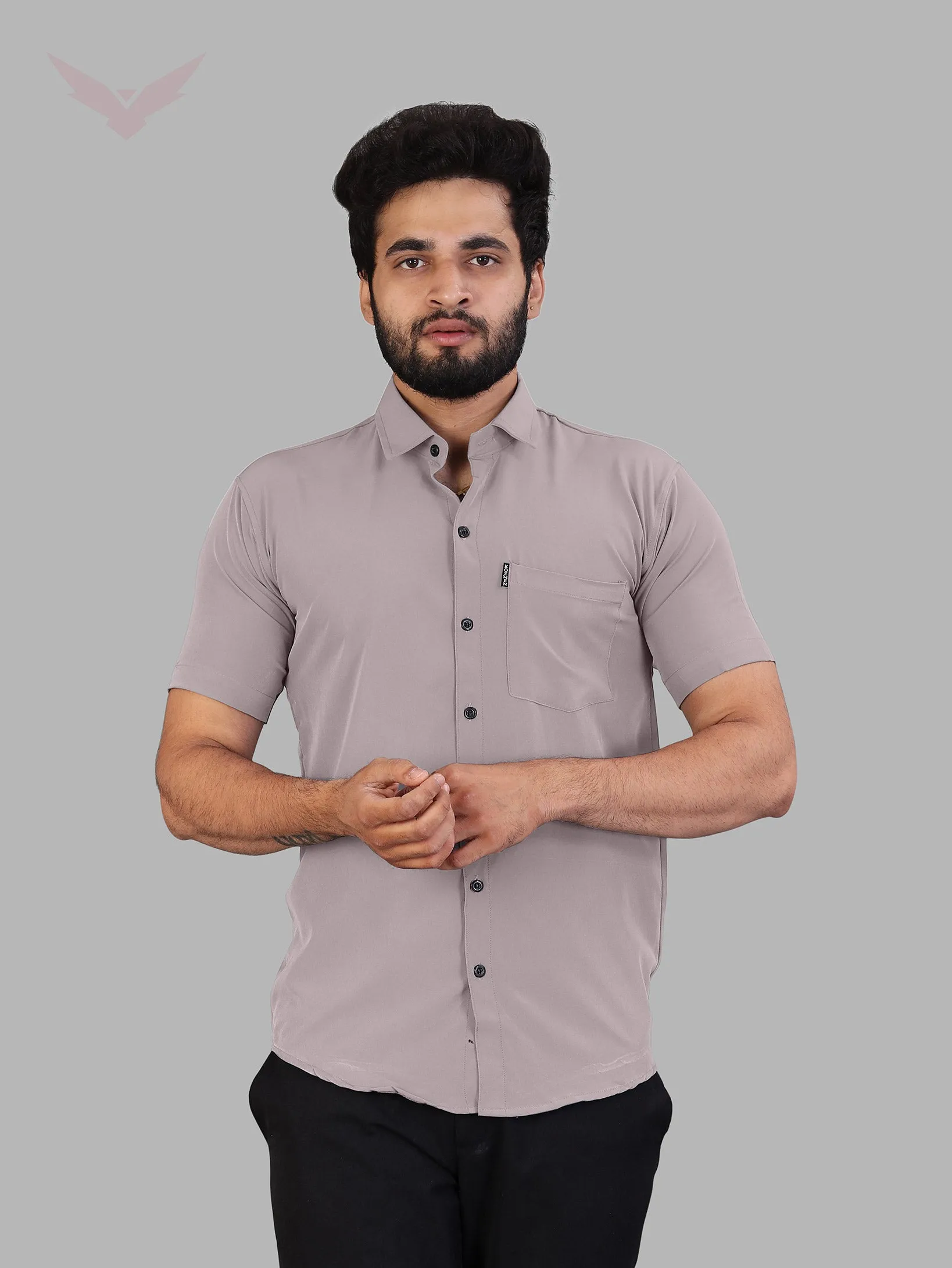 Papaya Whip Expandable Short Sleeve Shirt