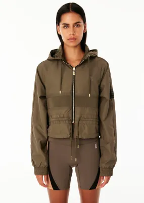 P.E Nation - Cropped Man Down Jacket in Khaki