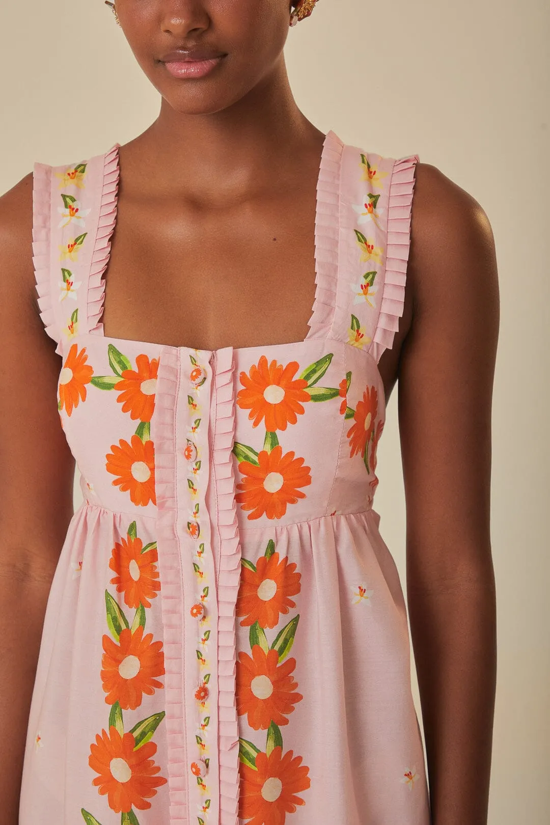 Pink Papaya Salad Maxi Dress