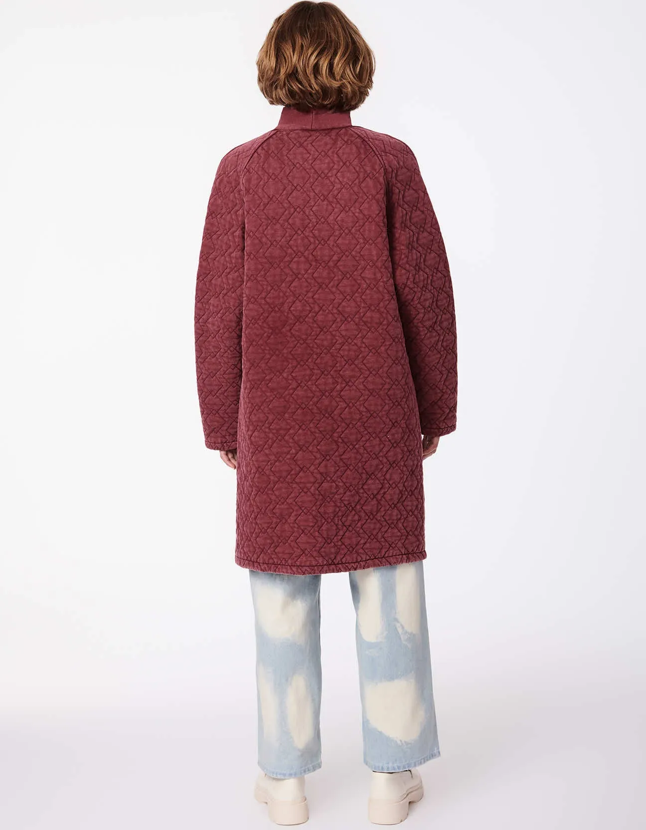 Playful Pattern Long Winter Coat