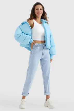 Puff-O Classics Short Baggy Oversize Down coat-Crystal Blue