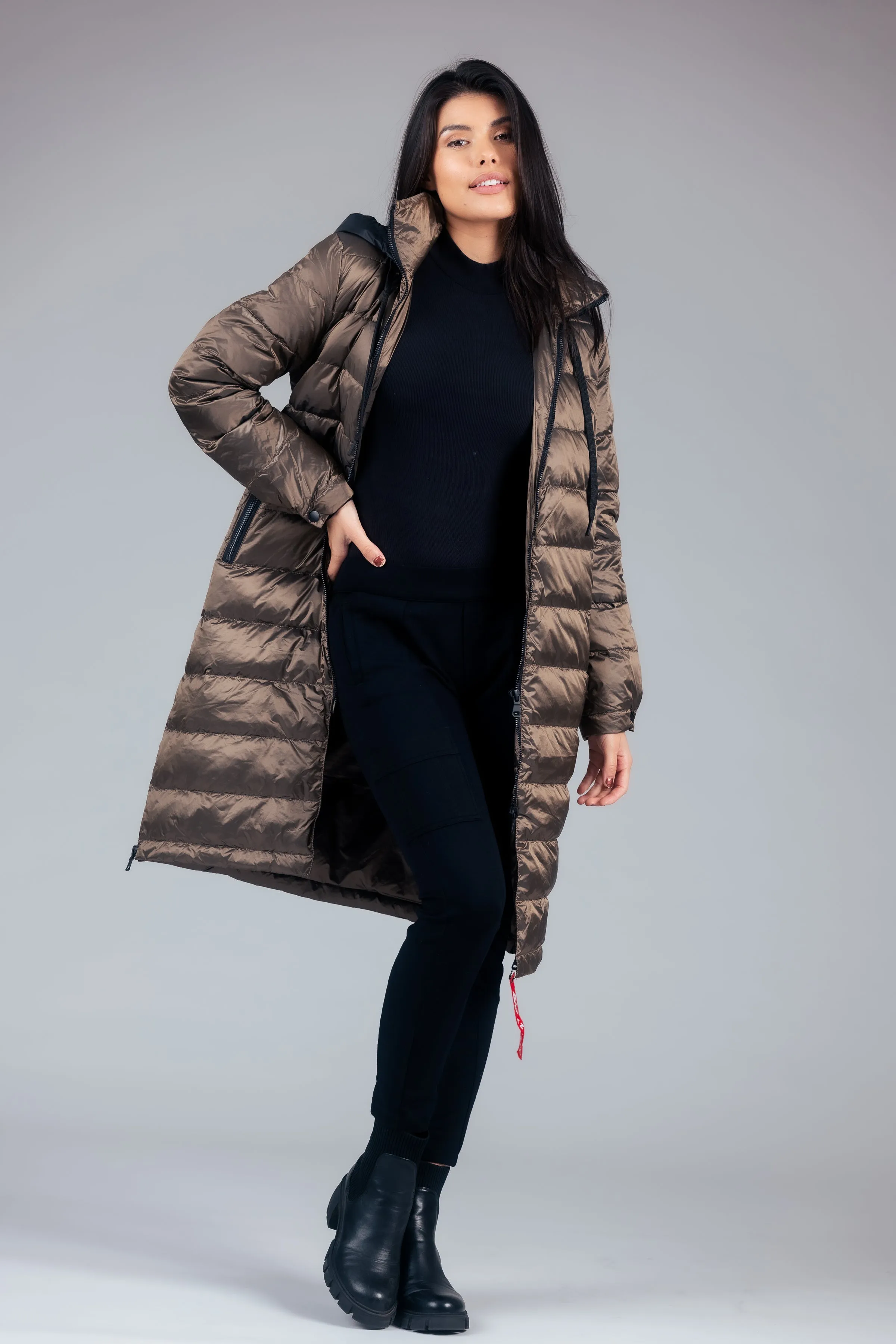 Quilted Hooded Coat