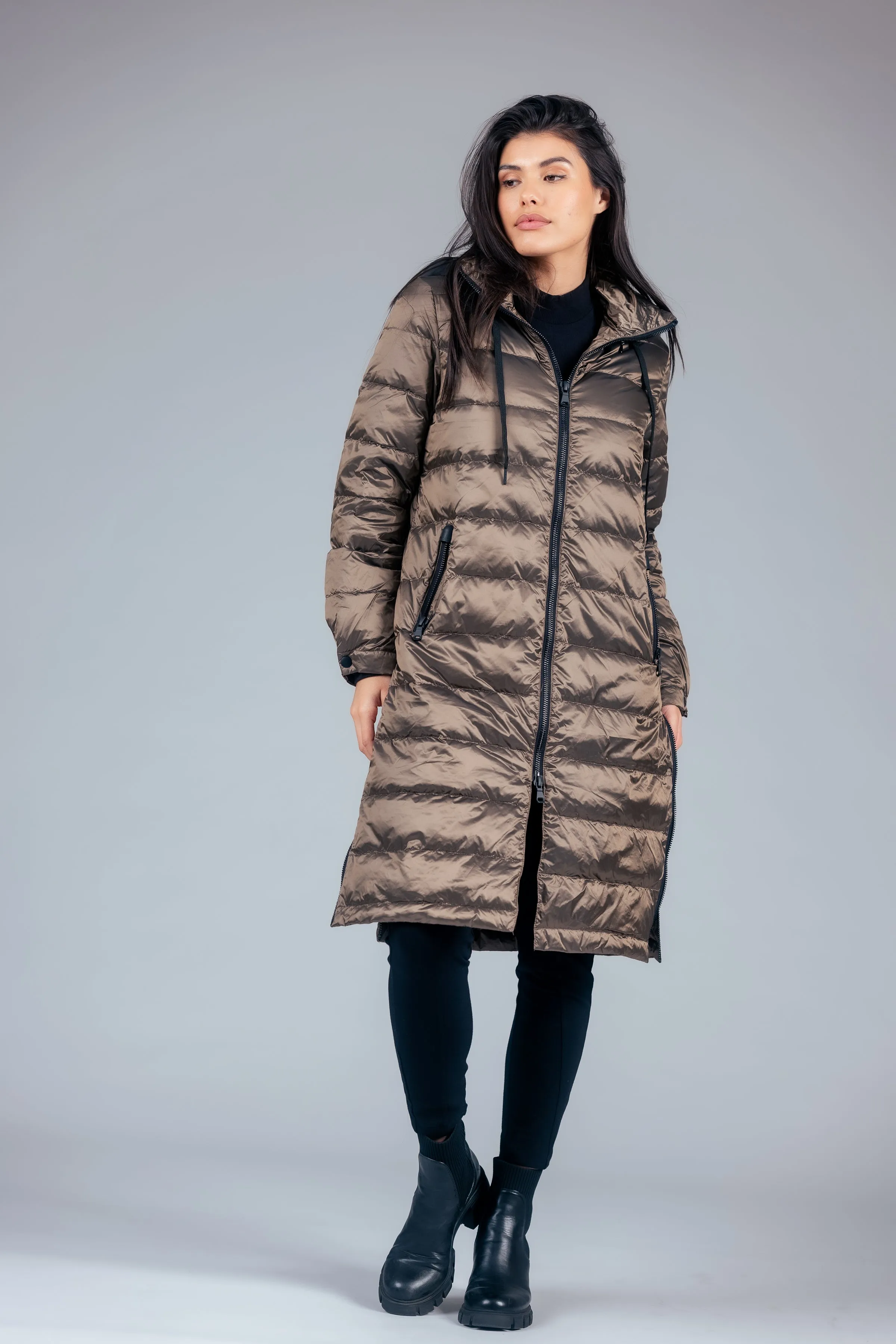 Quilted Hooded Coat