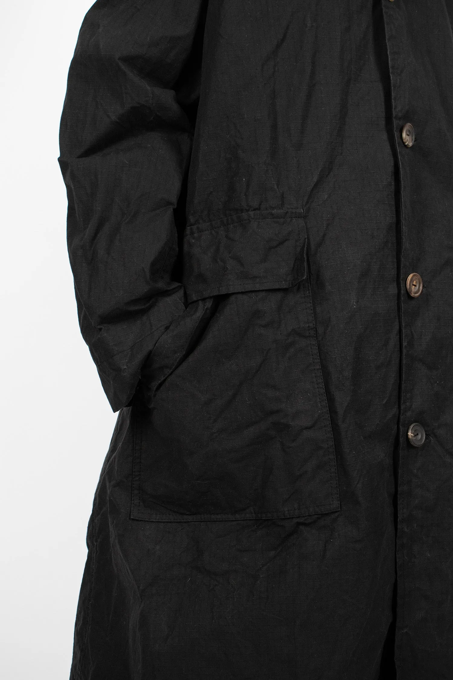 Rain Waxed Coat Selfcheck Black