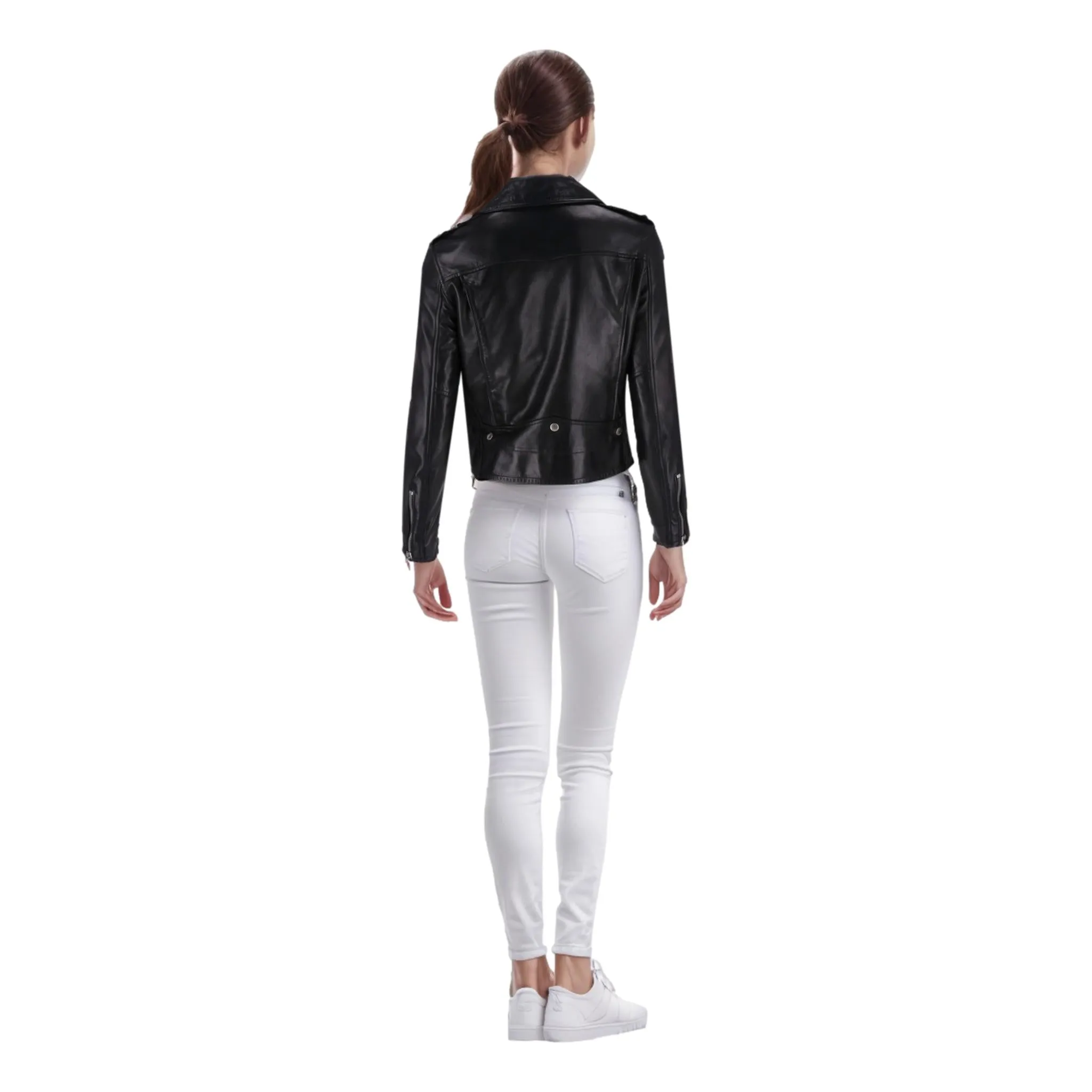 Saint Laurent Motorcycle Lambskin Leather Jacket. Size 38FR